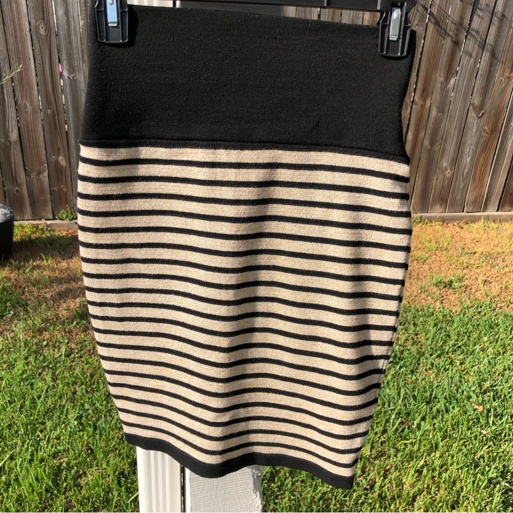 Cherry K black/Gold Striped Mini skirt S